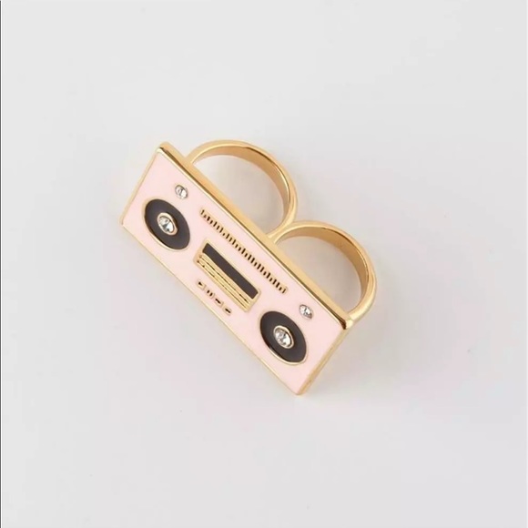 Kate Spade Jazz Things Boom Box Cassette Tape Ring - Picture 5 of 8